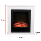 CLASSIC FIRE SFEERHAARD LUGANO MET SCHOUW EN VERWARMING KLASSIEK DESIGN - Tuincentrum Lopik