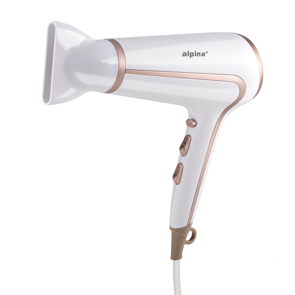 ALPINA FÖHN 1600-2000W WIT/ROSÉ GOUD - PROFESSIONELE HAARDROGER - Tuincentrum Lopik
