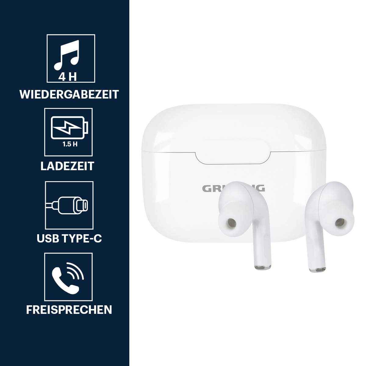 GRUNDIG DRAADLOZE EARBUDS TWS 230 MAH - Tuincentrum Lopik