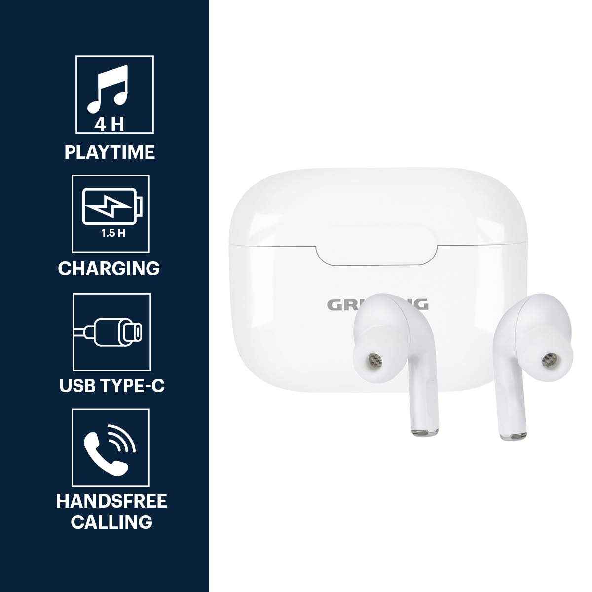 GRUNDIG DRAADLOZE EARBUDS TWS 230 MAH - Tuincentrum Lopik