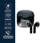 GRUNDIG DRAADLOZE OORDOPJES TWS BLUETOOTH WIT - Tuincentrum Lopik