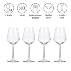 ALPINA WITTE WIJNGLAZEN SET 4 STUKS 38CL - Tuincentrum Lopik