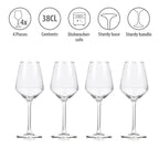 ALPINA WITTE WIJNGLAZEN SET 4 STUKS 38CL - Tuincentrum Lopik