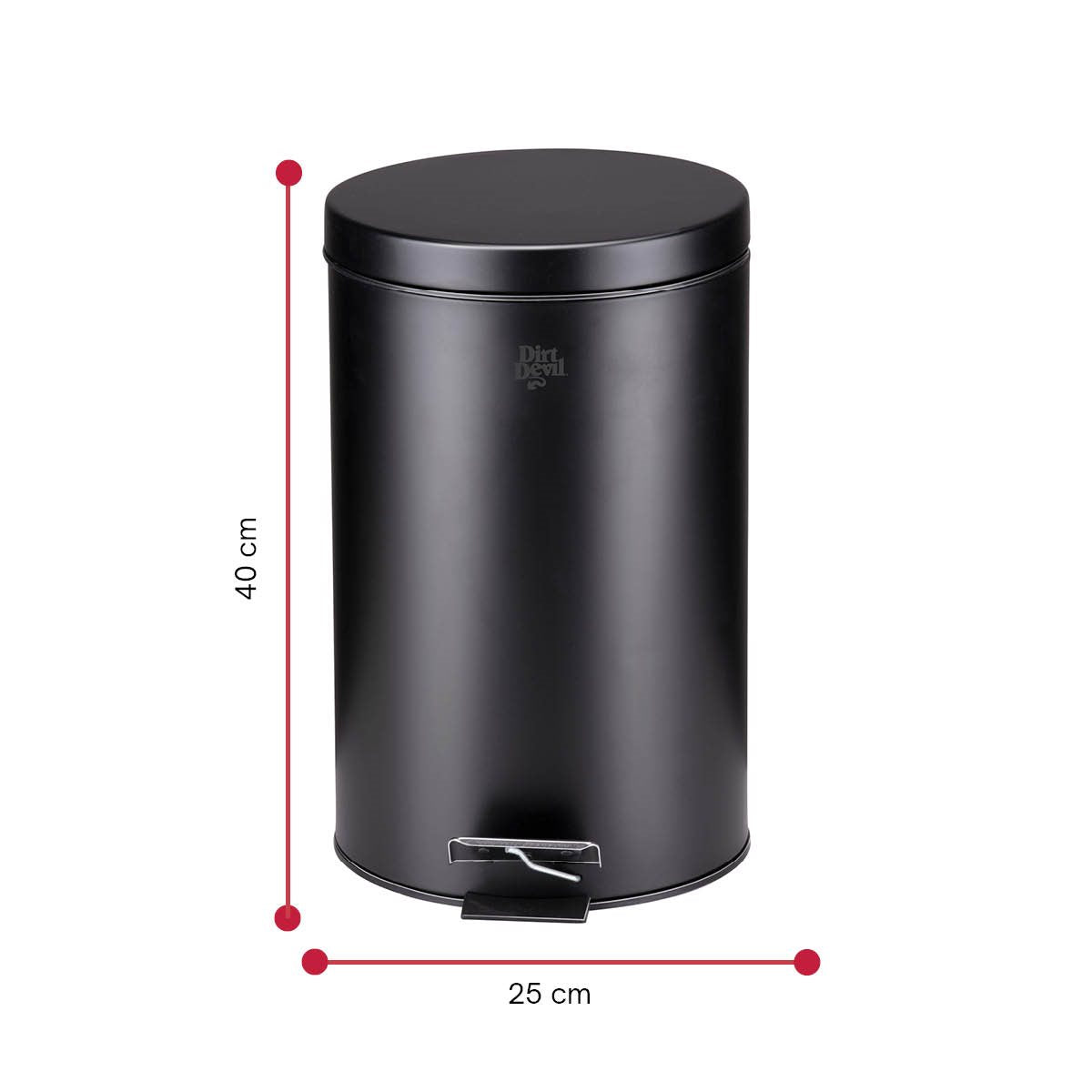 DIRT DEVIL PEDAL BIN 12L 2PC POWDER COATED - Tuincentrum Lopik