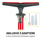 DUNLOP FIETSPOMP VLOERPOMP MET MANOMETER ZWART/ROOD - Tuincentrum Lopik