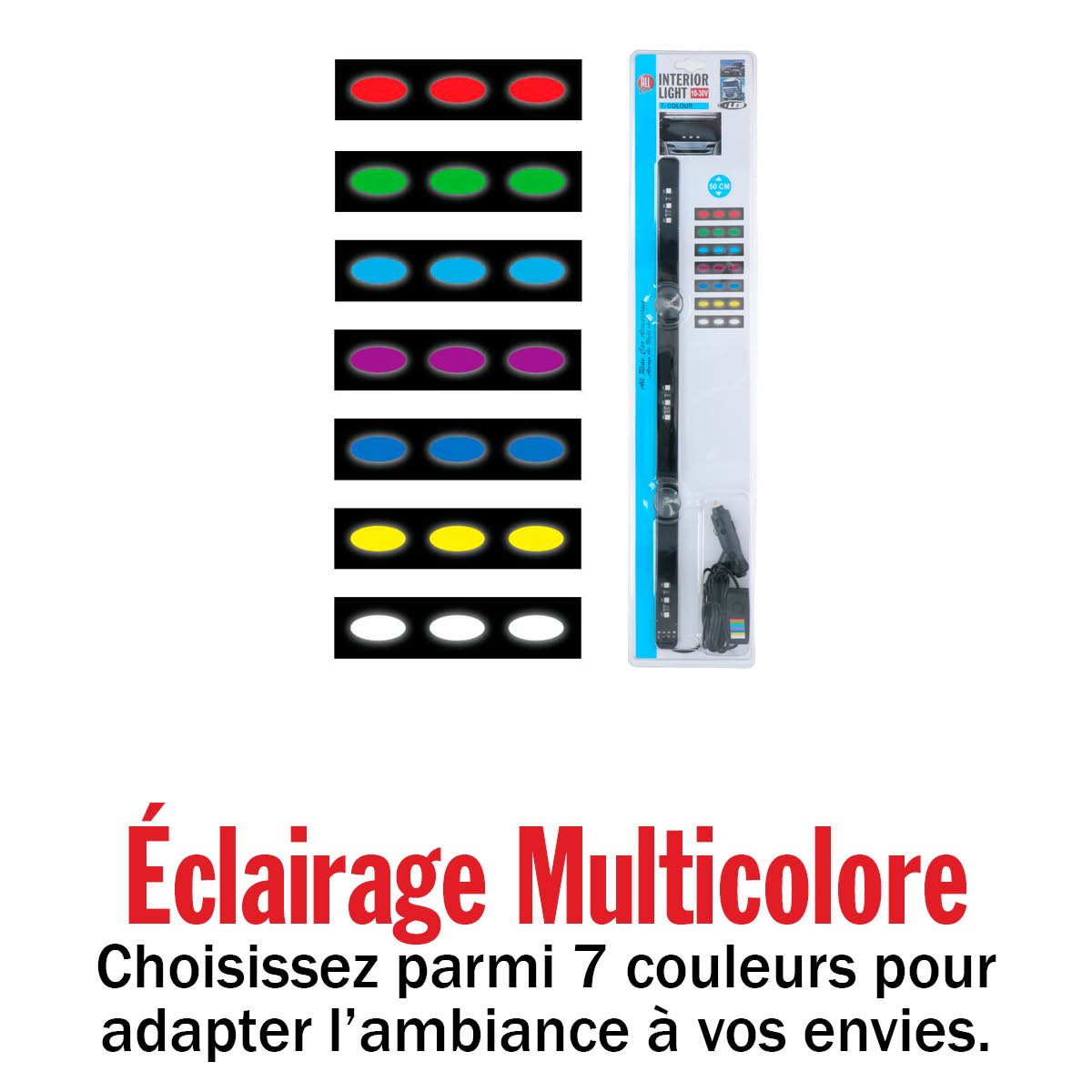 ALL RIDE INTERIEURVERLICHTING TRUCK CAMPER 9 LED 7 KLEUREN 50CM - Tuincentrum Lopik
