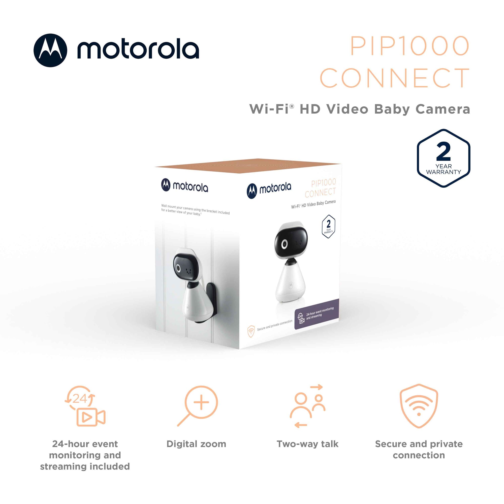MOTOROLA VIDEO BABYFOON PIP1000 WIT - Tuincentrum Lopik