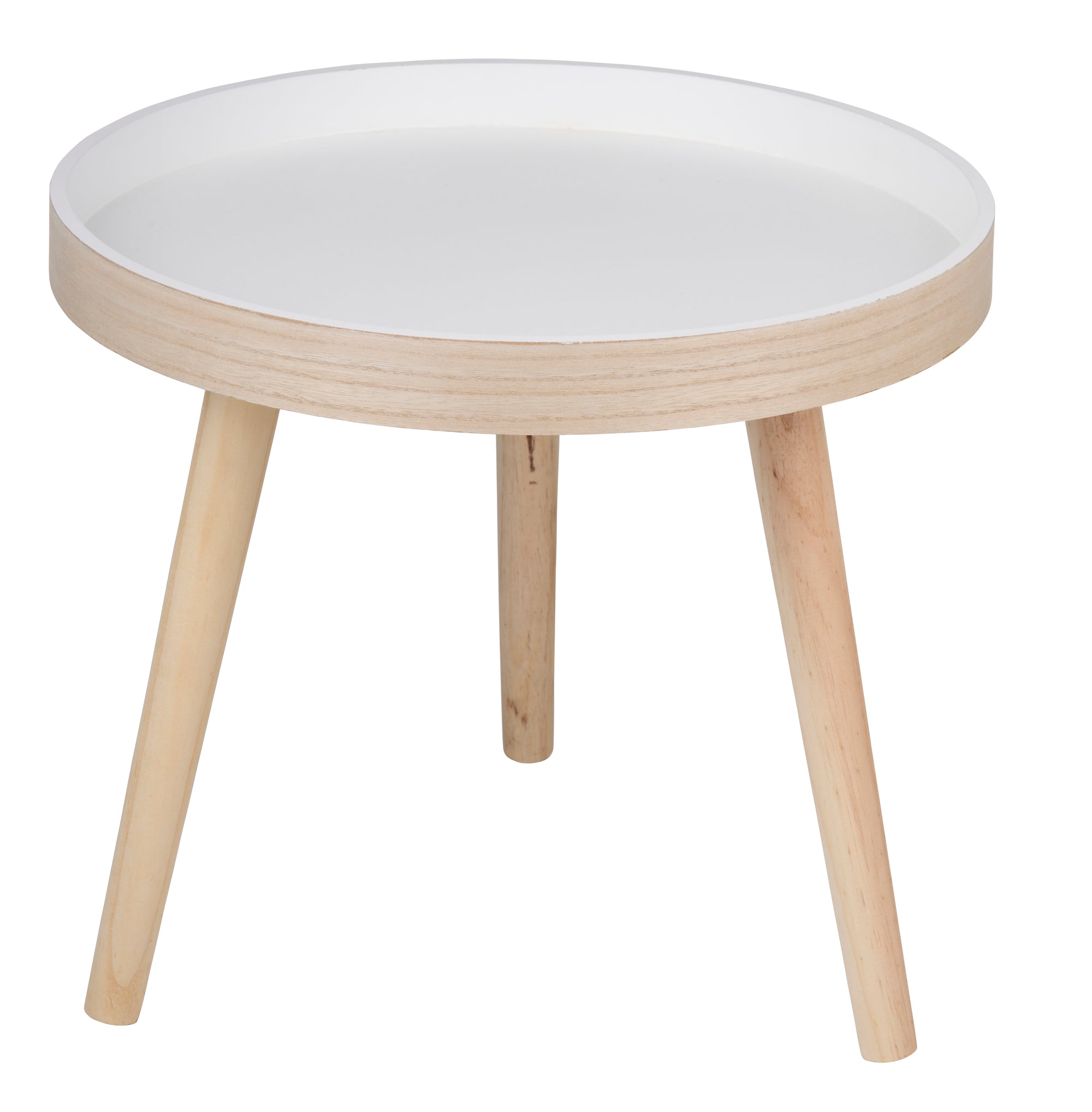 ARTI CASA BIJZETTAFEL ROND HOUT/WIT - Tuincentrum Lopik