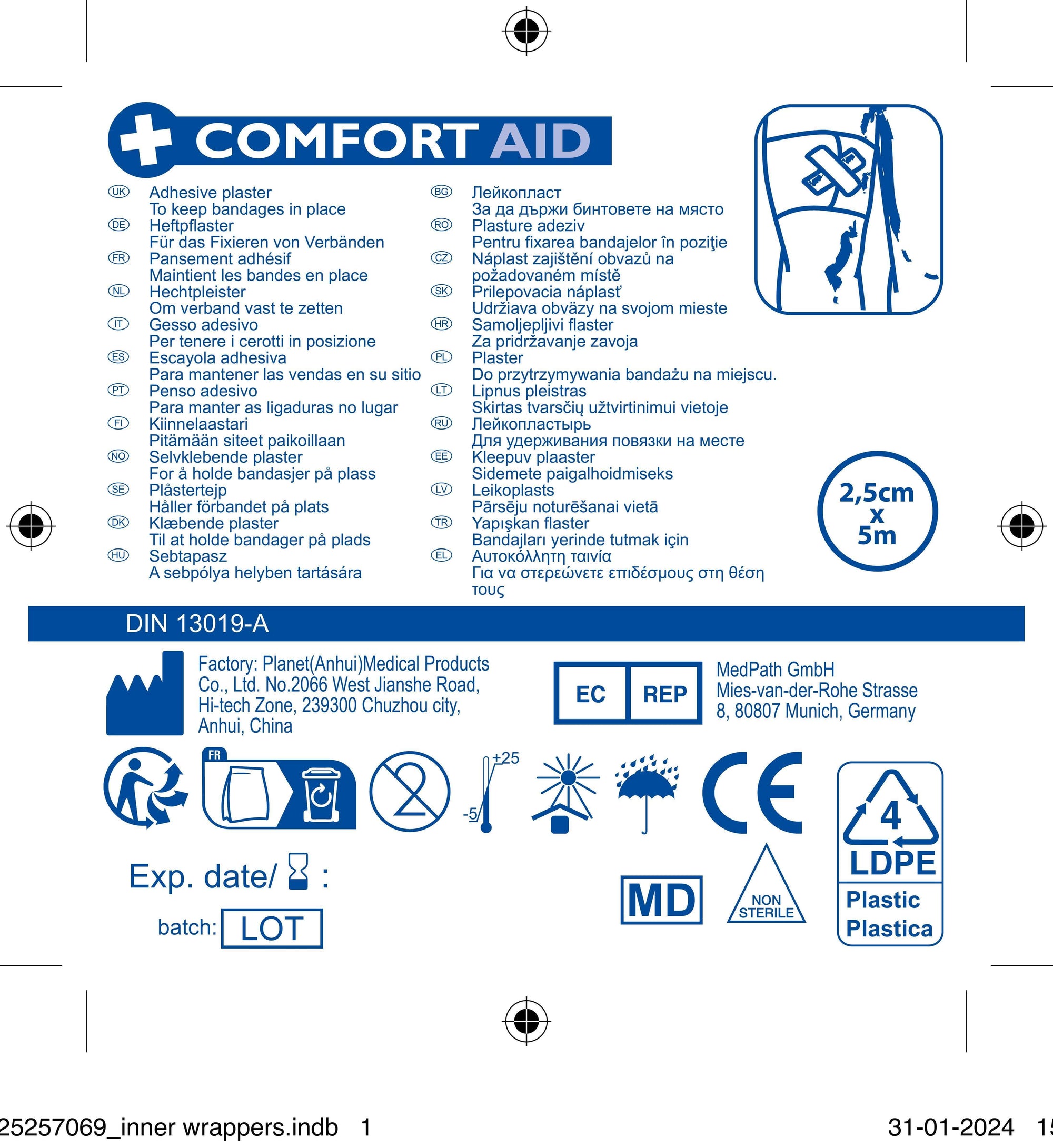COMFORT AID EHBO KIT 41-DELIG DIN 13164 - Tuincentrum Lopik