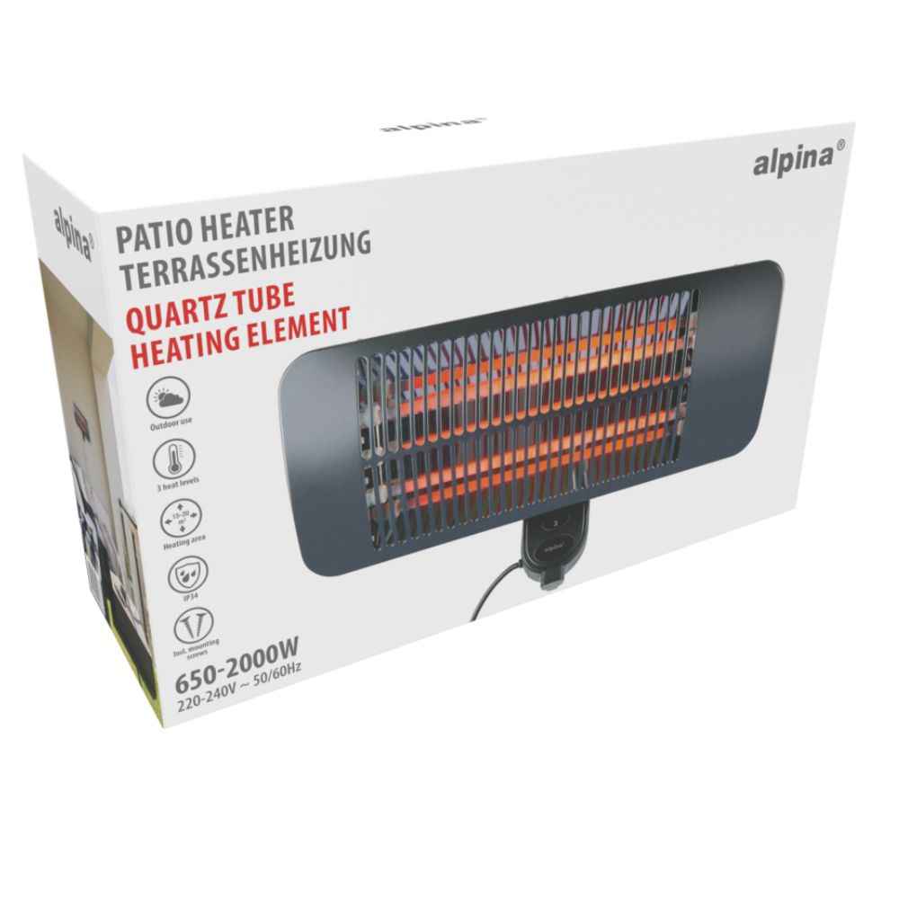 ALPINA PATIO HEATER WALL 650-2000W - Tuincentrum Lopik