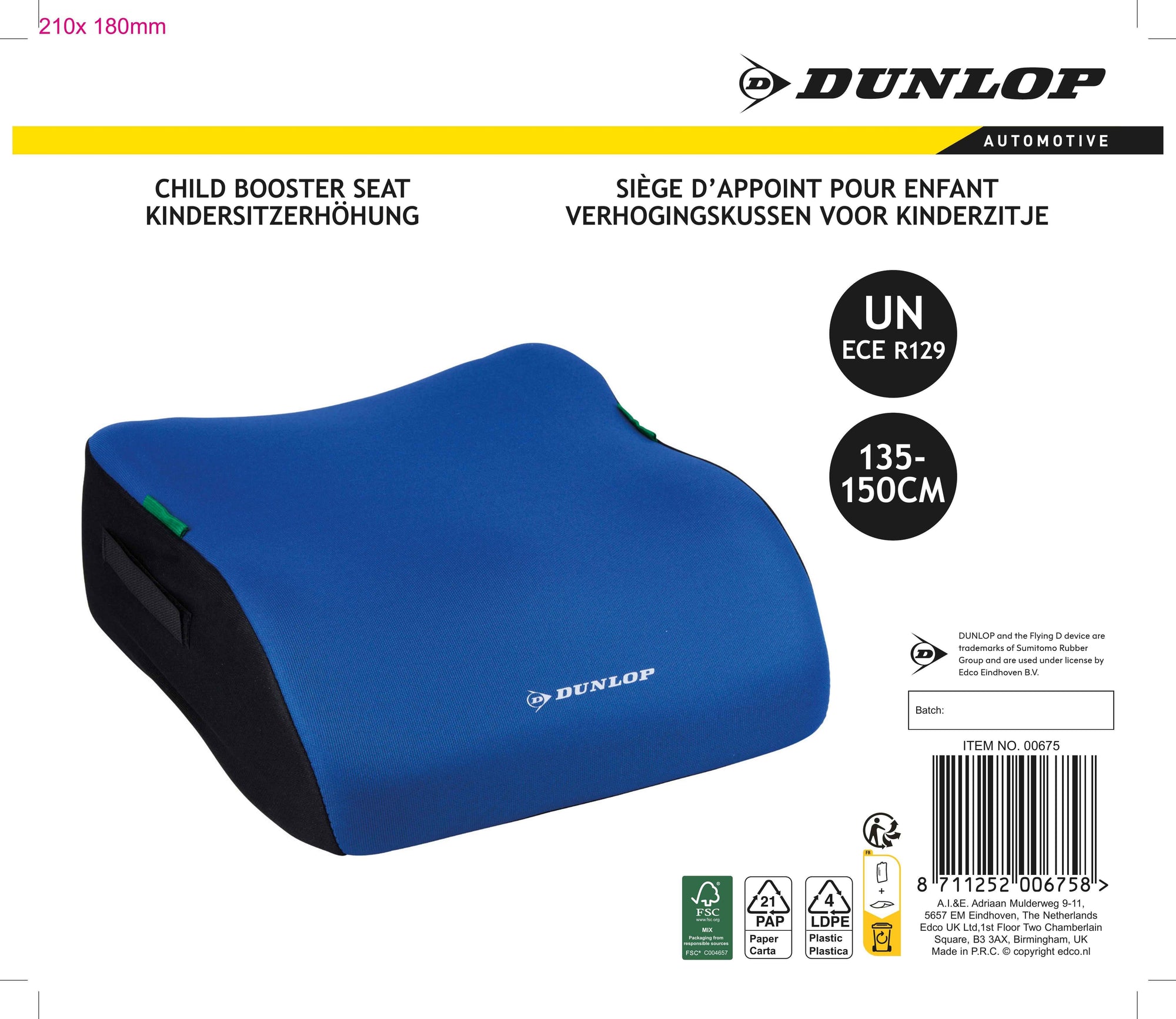 DUNLOP KINDERZITVERHOGER BUBU BLAUW 135-150CM - Tuincentrum Lopik