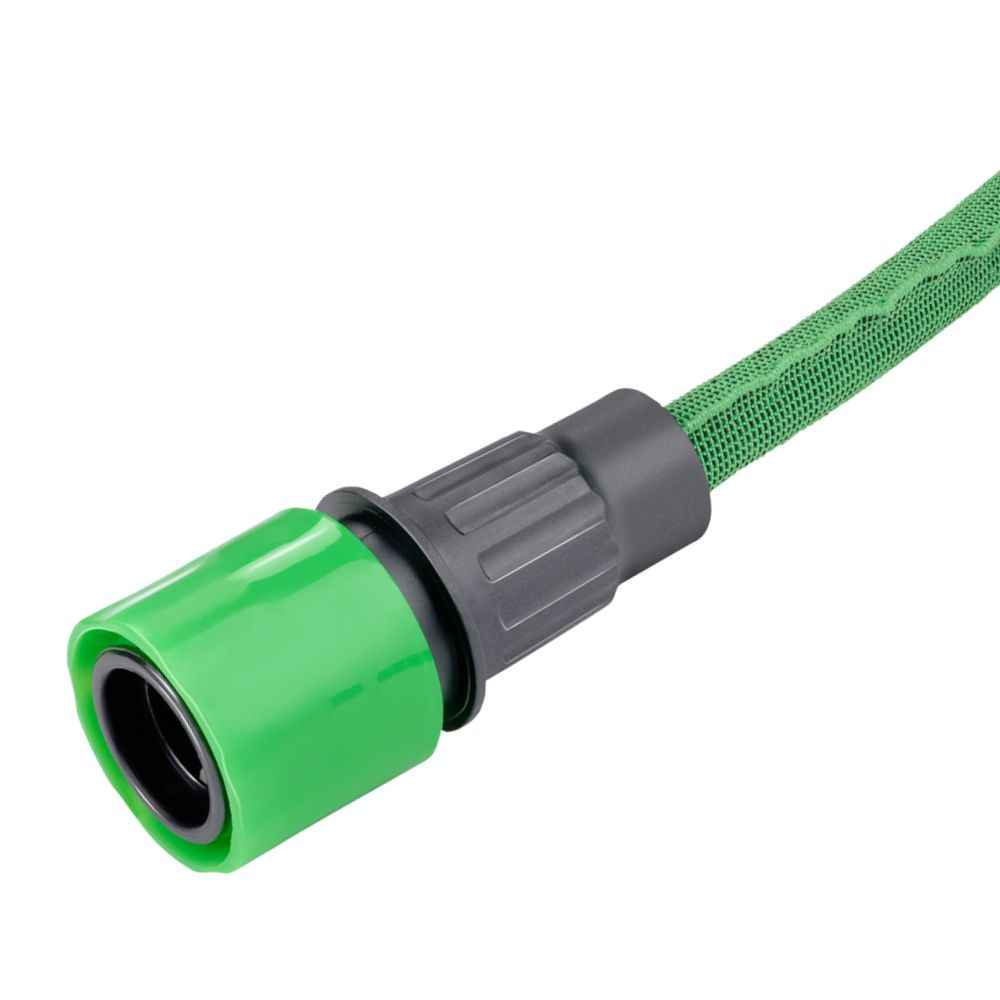 KINZO FLEXIBELE TUINSLANG ELASTISCH 5–10 METER GRIJS/GROEN - Tuincentrum Lopik