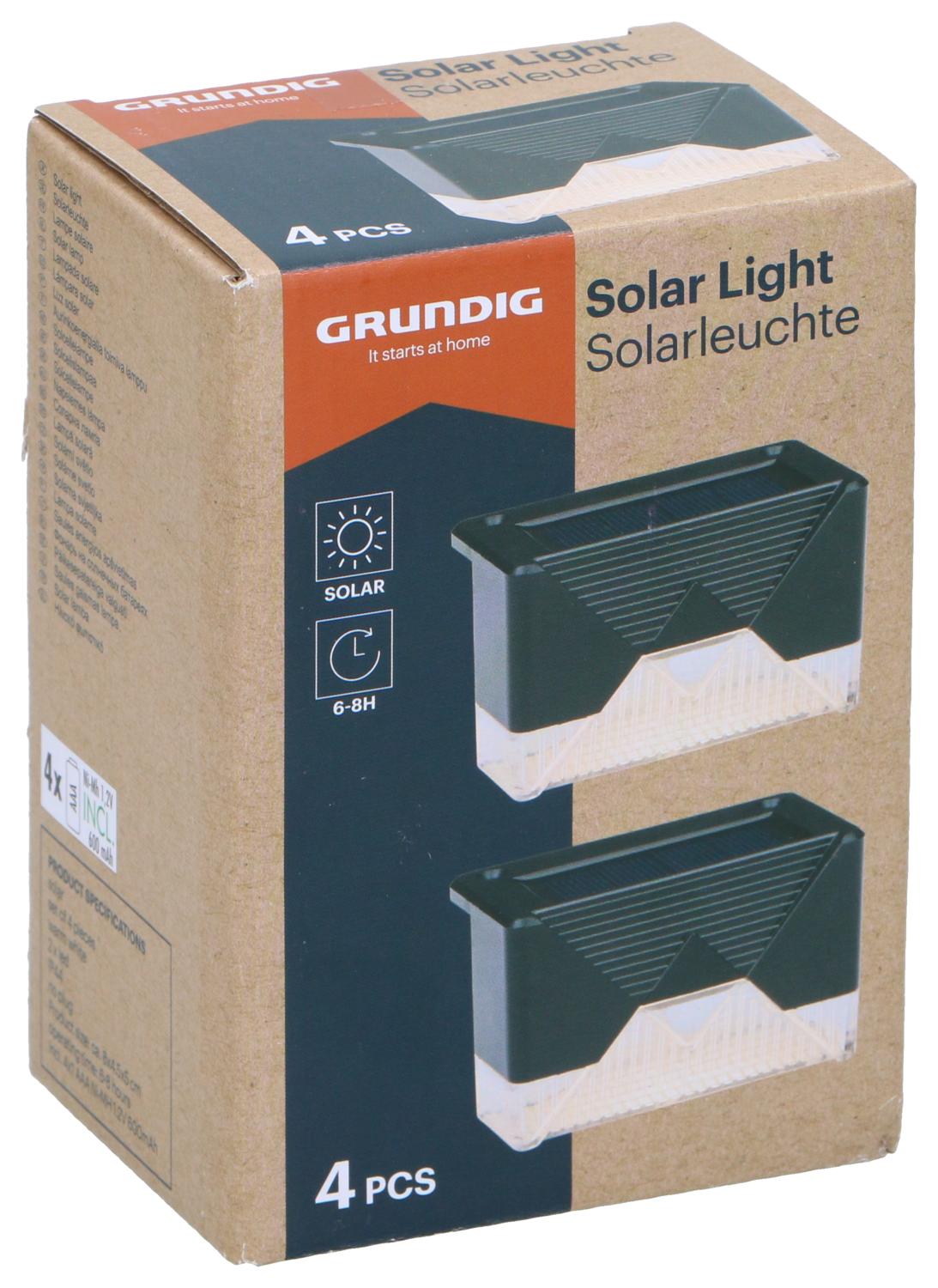 GRUNDIG SOLAR TRAPLAMP TUINVERLICHTING SET VAN 4 - Tuincentrum Lopik