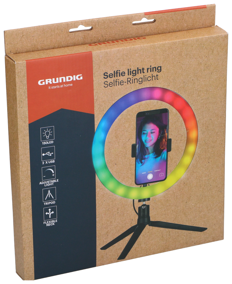 GRUNDIG SELFIE RING LIGHT MET STATIEF 150 LED - Tuincentrum Lopik