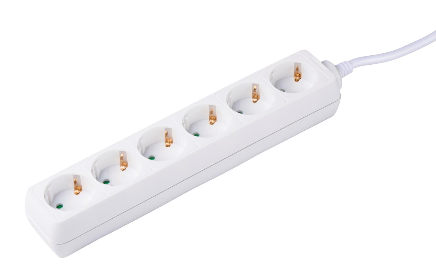 GRUNDIG STEKKERDOOS 6-VOUDIG 1,5M WIT - Tuincentrum Lopik