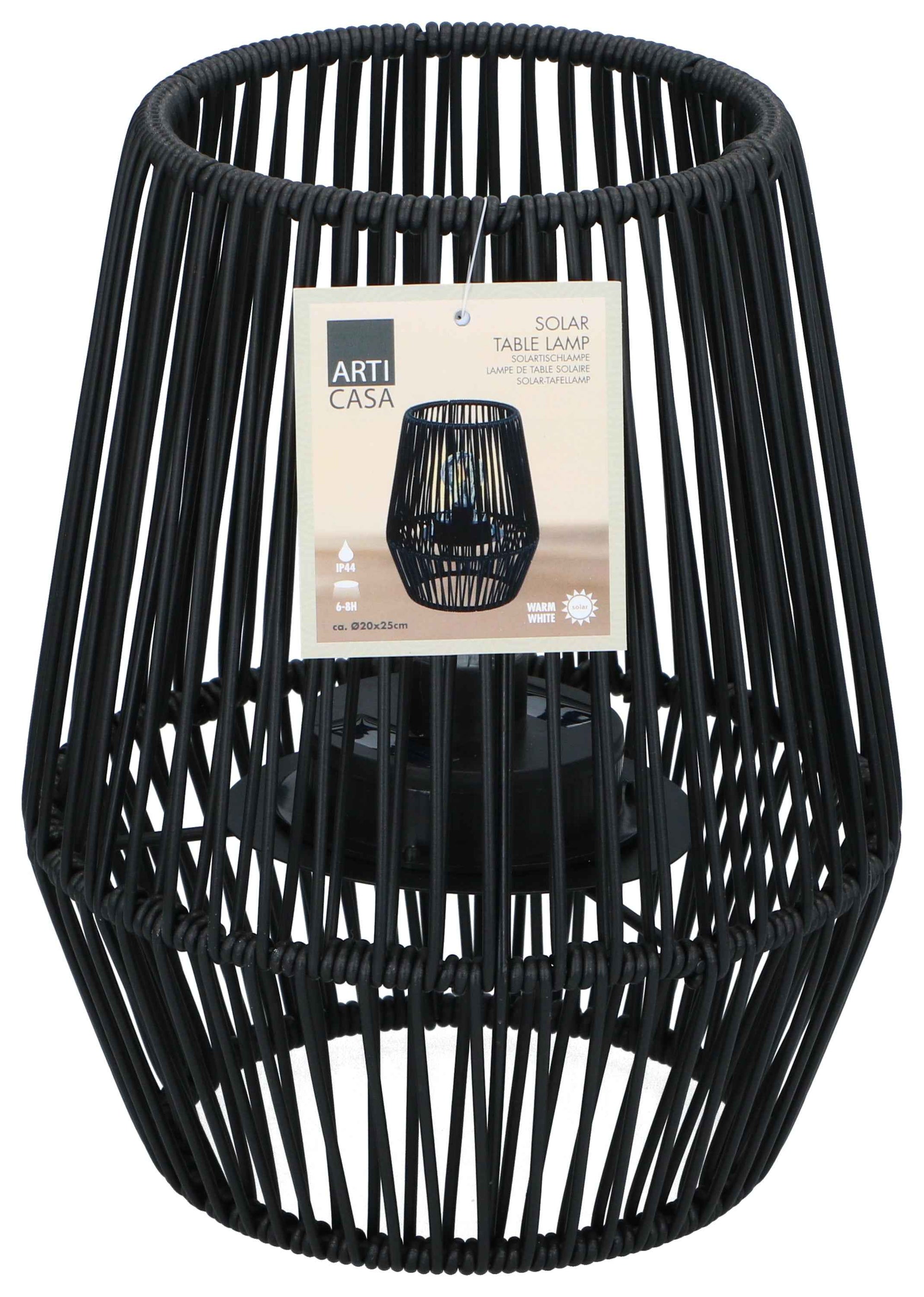 ARTI CASA SOLAR TABLE LIGHT BLACK 25CM - Tuincentrum Lopik