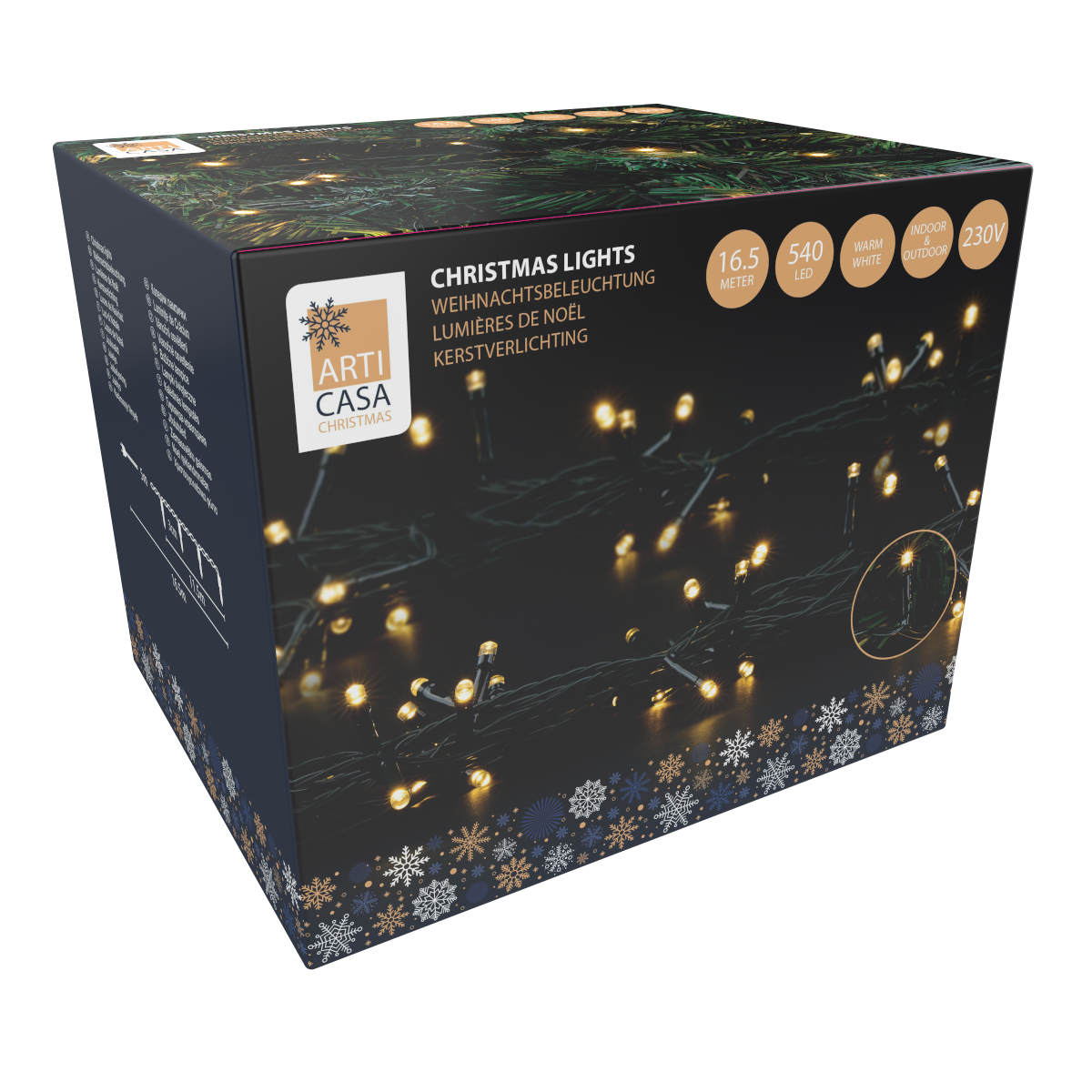 ARTI CASA KERSTCLUSTERVERLICHTING 540 LED 230V IP44 - Tuincentrum Lopik