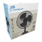 LIFETIME AIR TAFELVENTILATOR 30 CM 35W ZWART - Tuincentrum Lopik