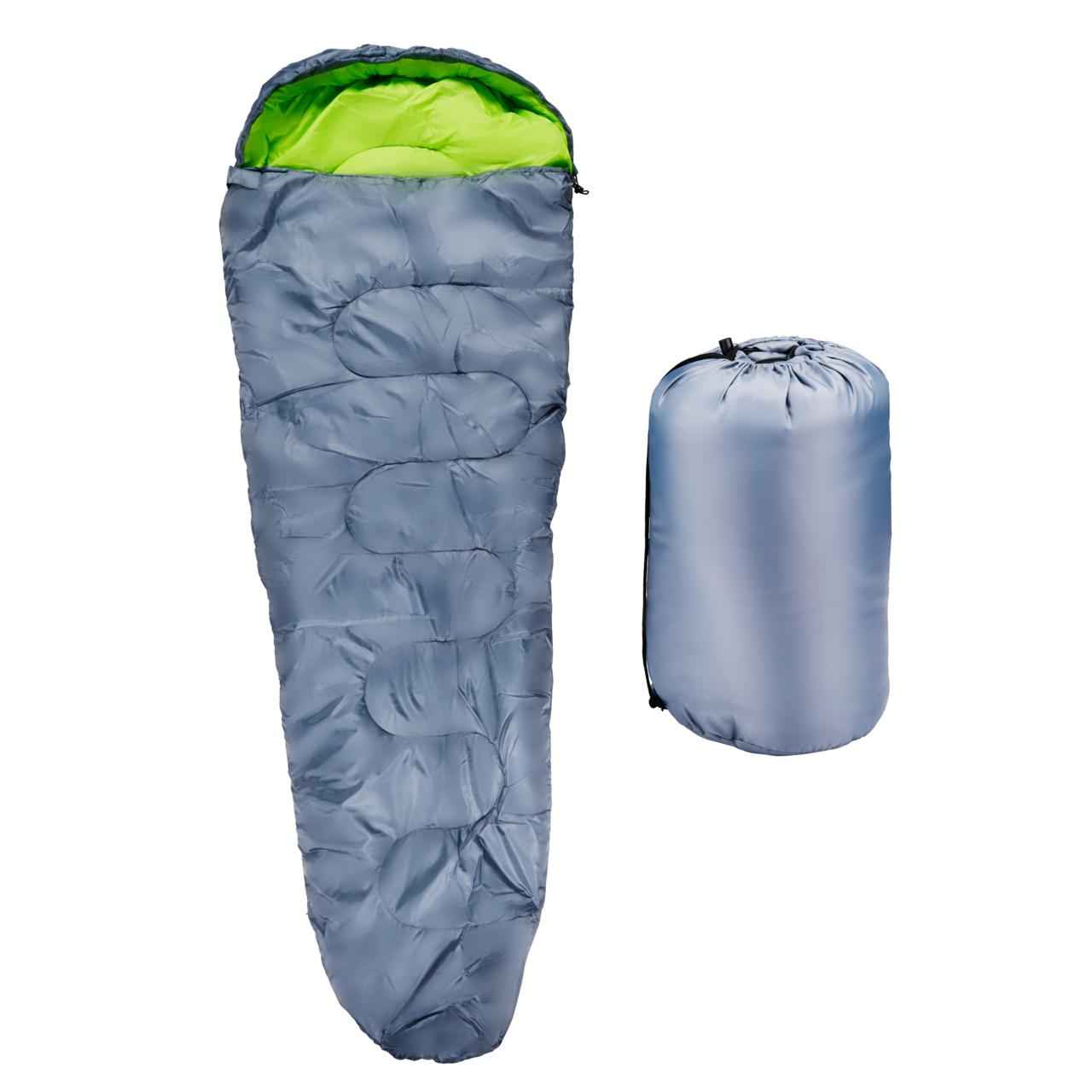 CAMP ACTIVE MUMMY SLAAPZAK GEEL/GRIJS 210X80CM - Tuincentrum Lopik