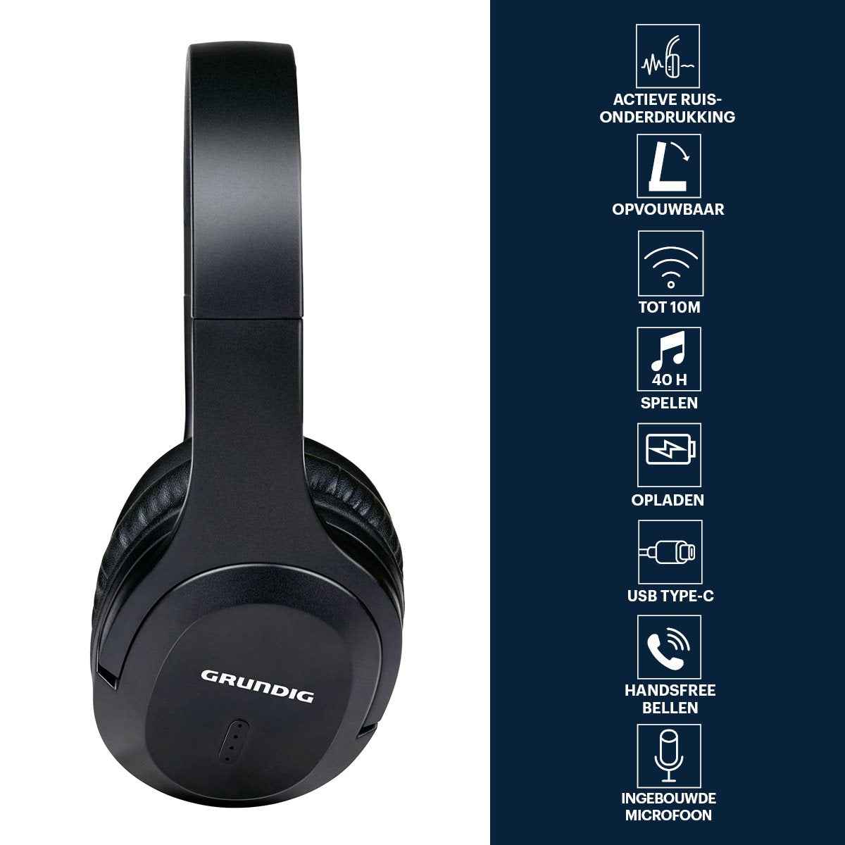 GRUNDIG BLUETOOTH KOPTELEFOON ANC 400 MAH - Tuincentrum Lopik