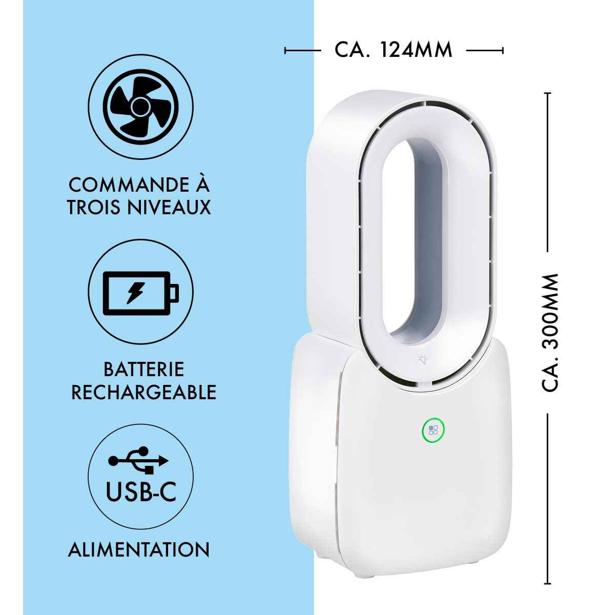 LIFETIME AIR TAFELVENTILATOR BLADELESS USB - Tuincentrum Lopik