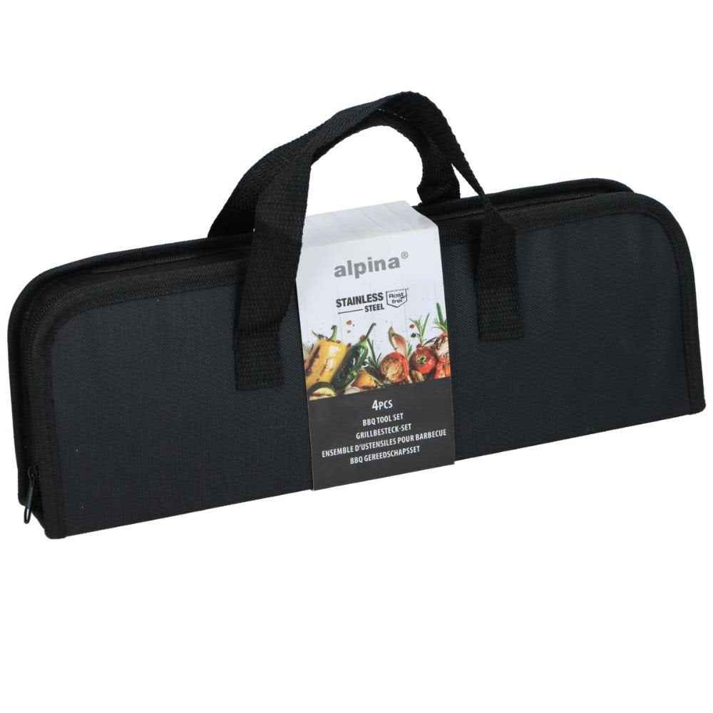 ALPINA BBQ GEREEDSCHAPSSET 4-DELIG ROESTVRIJ STAAL - Tuincentrum Lopik