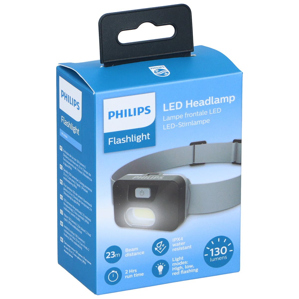 PHILIPS LED HOOFDLAMP 130 LUMEN IPX4 SPATWATERBESTENDIG SFL1000H - Tuincentrum Lopik