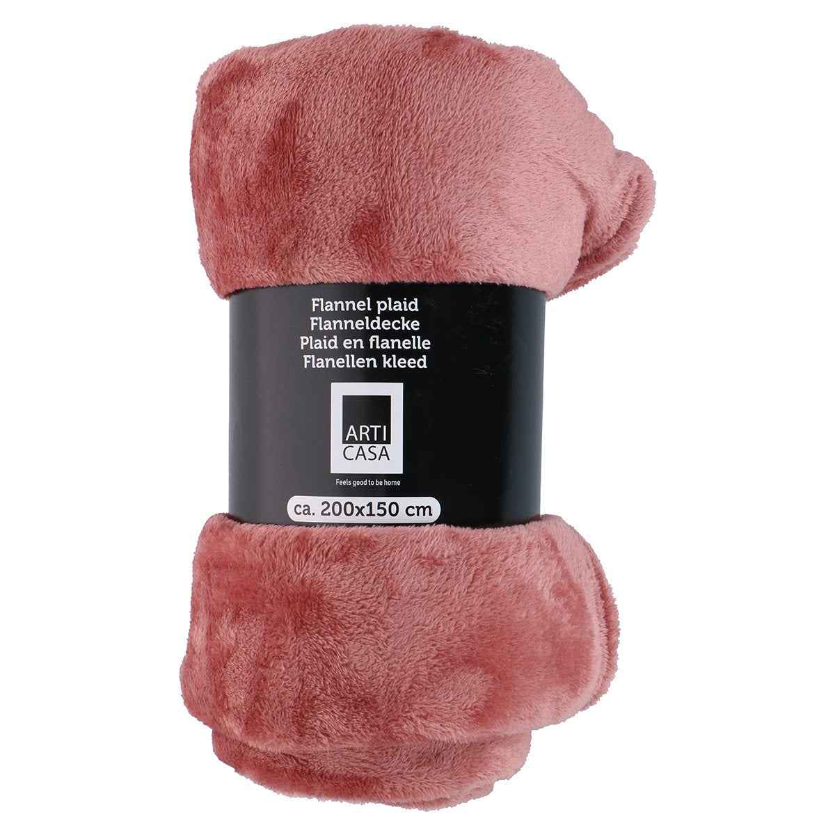 ARTI CASA PLAID FLANNEL PINK - Tuincentrum Lopik