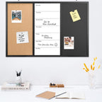 ARTI CASA PLANBORD COMBO 3-IN-1 KRIJTBORD WHITEBOARD PRIKBORD 60X40CM - Tuincentrum Lopik
