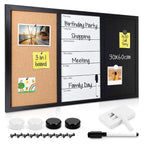 ARTI CASA PLANBORD COMBO 3-IN-1 KRIJTBORD WHITEBOARD PRIKBORD 60X40CM - Tuincentrum Lopik