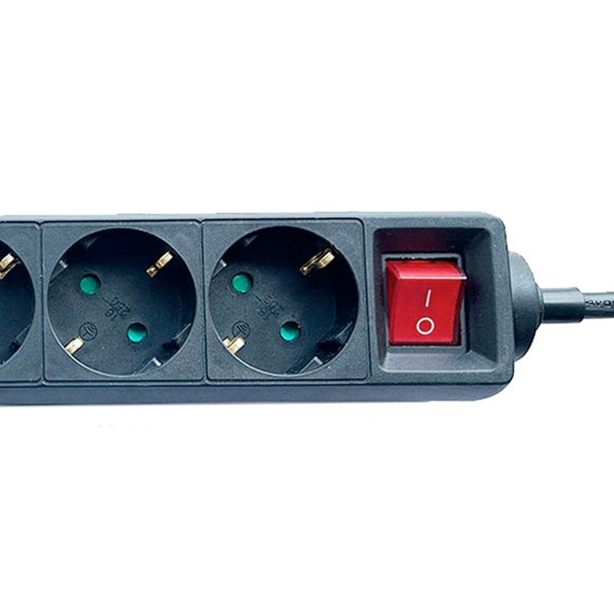 GRUNDIG STEKKERDOOS 6-VOUDIG MET SCHAKELAAR 1,5M ZWART - Tuincentrum Lopik