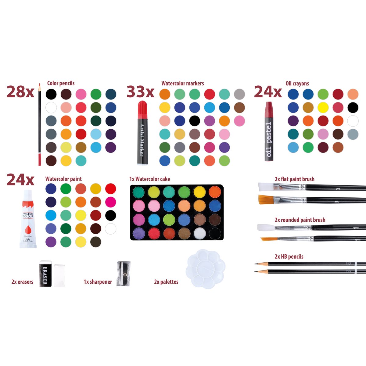 ARTICO ART AND PAINT BOX 145PCS - Tuincentrum Lopik