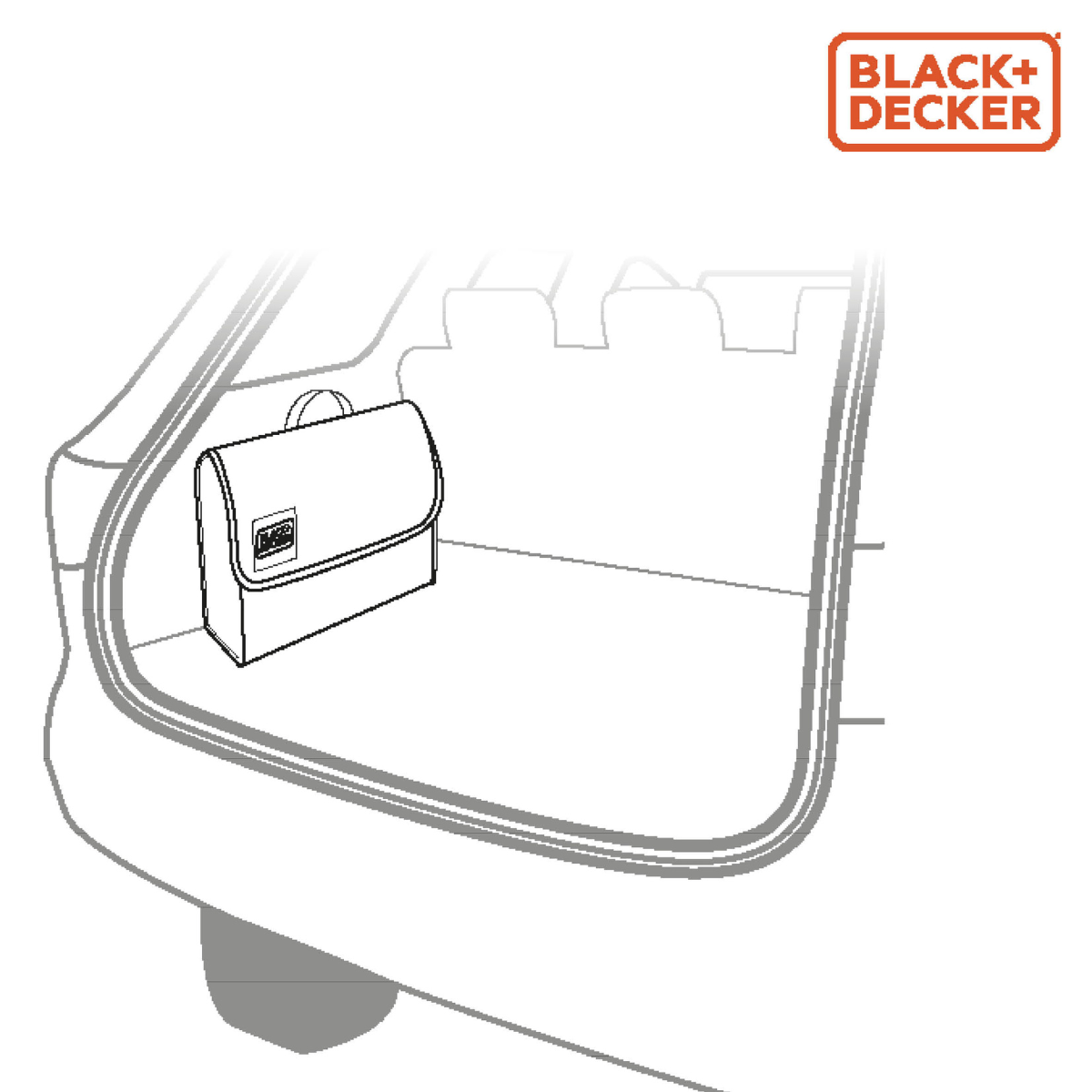 BLACK+DECKER AUTO ORGANIZER KOFFERBAK OPBERGER 29X15X30CM MET HANDVAT ZWART - Tuincentrum Lopik