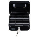 BLACK+DECKER GELDKISTJE MET SLEUTEL 15X8X11,8CM METAAL ZWART - Tuincentrum Lopik