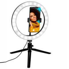 GRUNDIG SELFIE RINGLAMP 120 LED MET STATIEF EN TELEFOONHOUDER - Tuincentrum Lopik