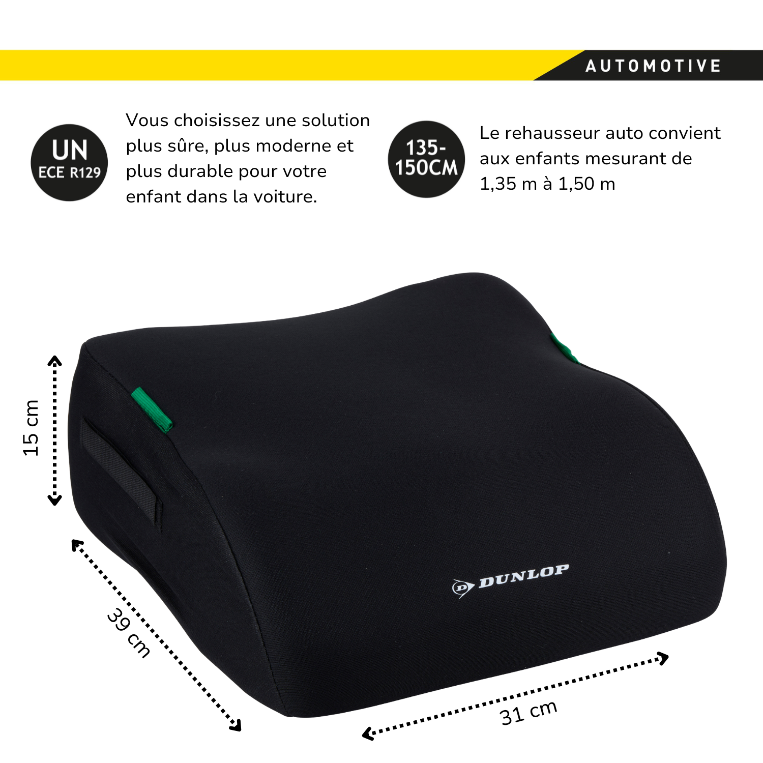 DUNLOP KINDERZITVERHOGER ZWART 135-150CM - Tuincentrum Lopik