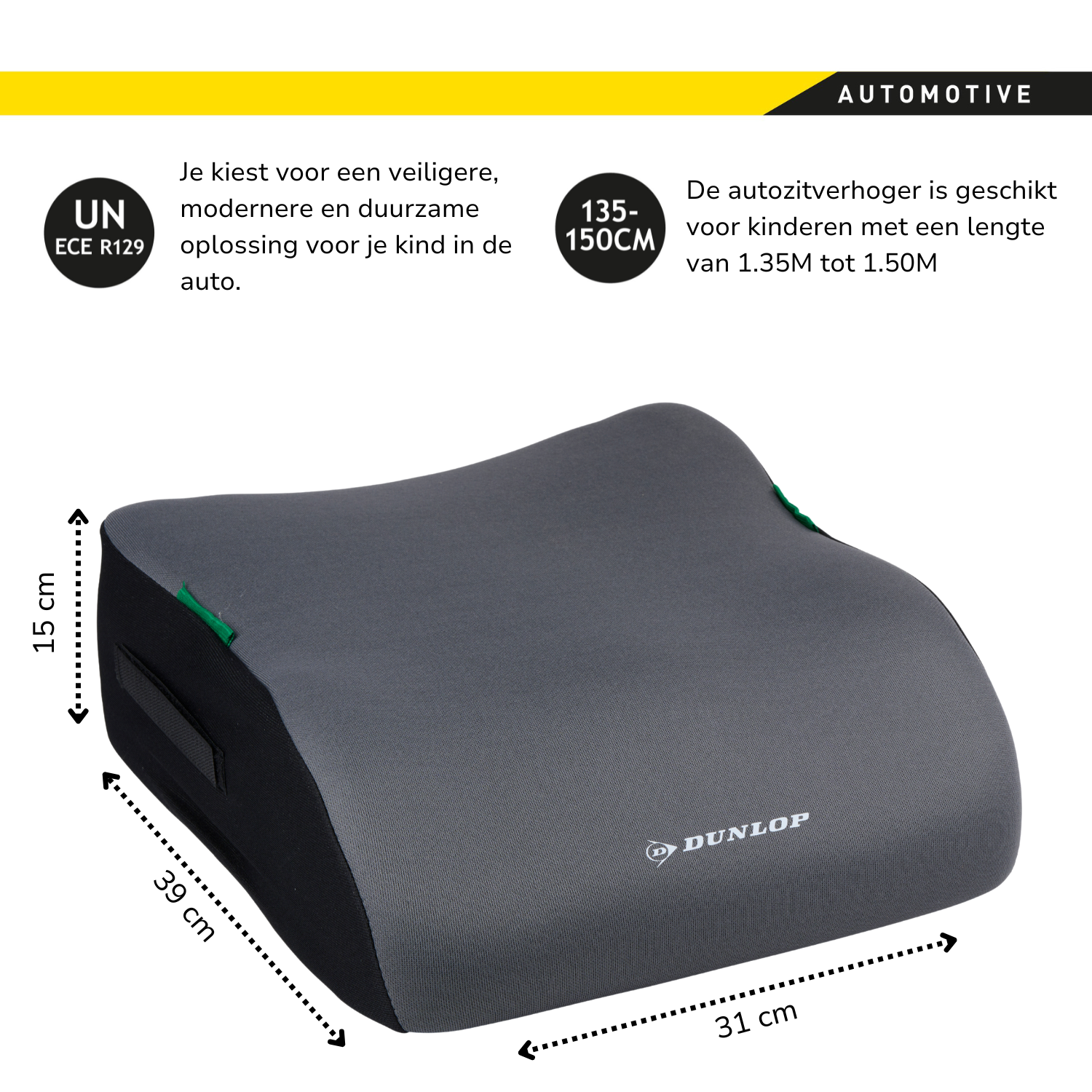 DUNLOP ZITVERHOGER KINDERAUTO GRIJS - Tuincentrum Lopik
