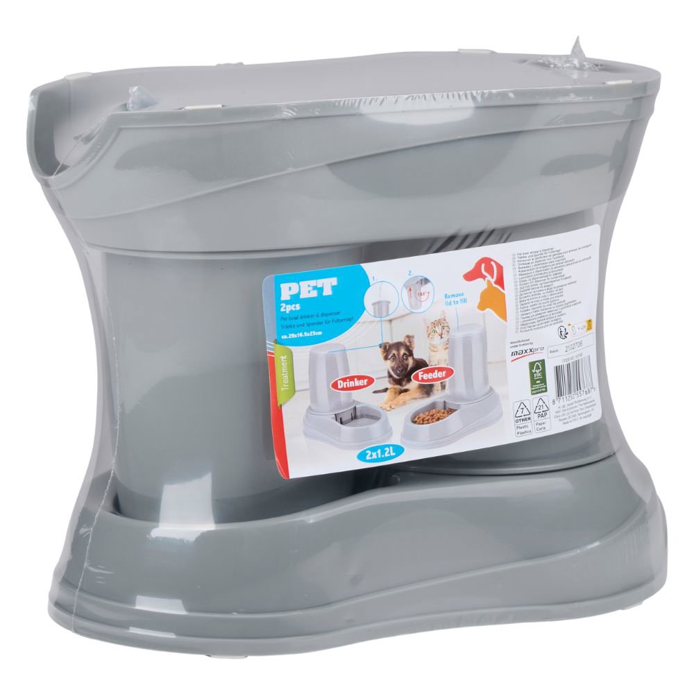 MAXXPRO AUTOMATISCHE VOERBAK EN WATERBAK SET - 1.4L - HONDEN EN KATTEN - Tuincentrum Lopik