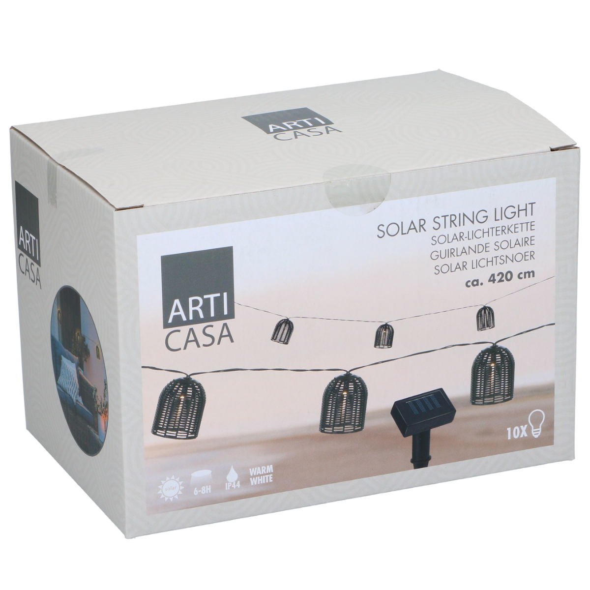 ARTI CASA SOLAR LICHTSNOER ZWARTE BALLEN - Tuincentrum Lopik