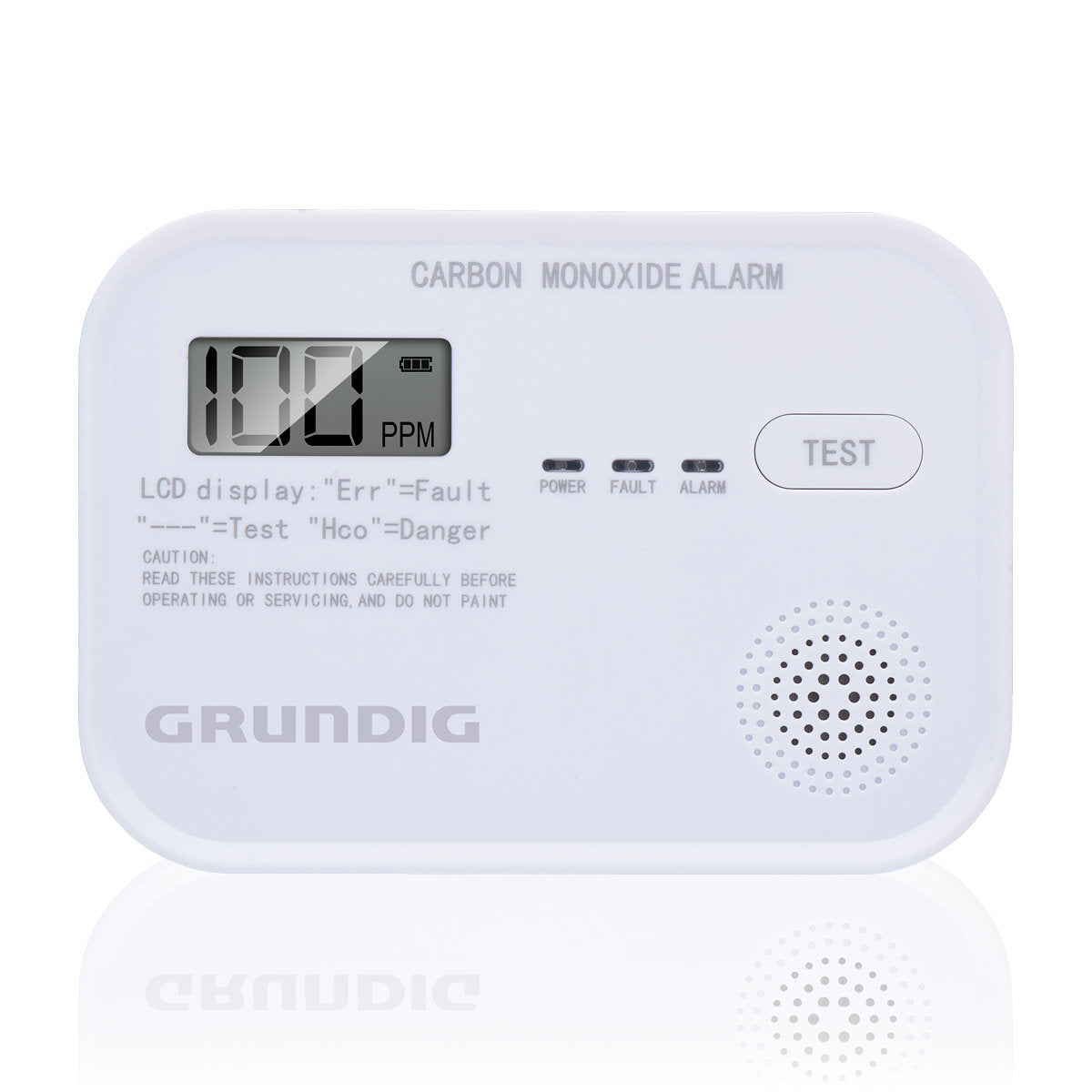 GRUNDIG KOOLMONOXIDEMELDER 85DB - 10 JAAR BATTERIJ - Tuincentrum Lopik