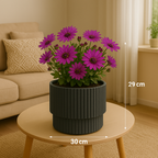 BLOEMPOT KUNSTSTOF GRIJS 30 X 29 CM - Tuincentrum Lopik