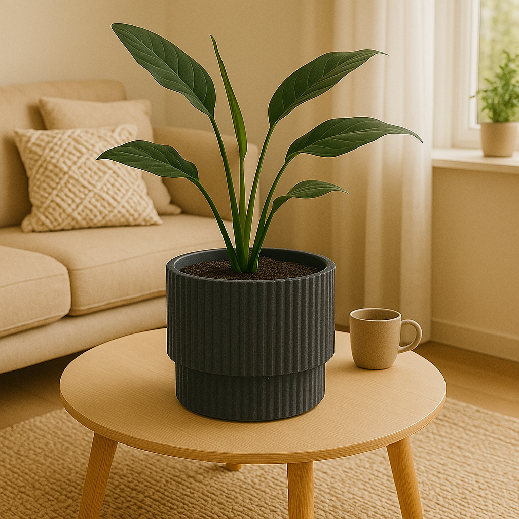 BLOEMPOT KUNSTSTOF GRIJS 30 X 29 CM - Tuincentrum Lopik