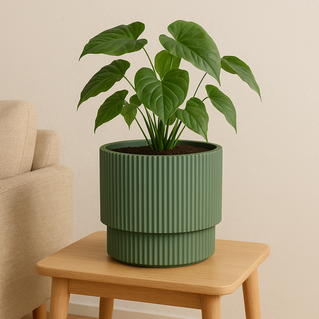 BLOEMPOT KUNSTSTOF GROEN 40 X 38 CM - Tuincentrum Lopik