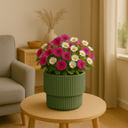 BLOEMPOT KUNSTSTOF GROEN 40 X 38 CM - Tuincentrum Lopik