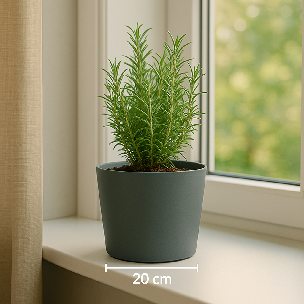 BLOEMPOT KUNSTSTOF GRIJS 20 X 18 CM - Tuincentrum Lopik
