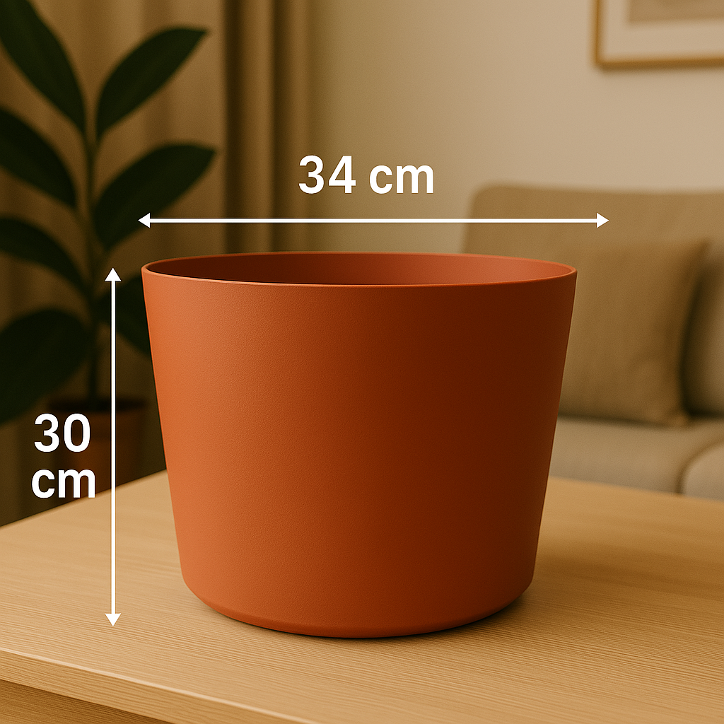 BLOEMPOT KUNSTSTOF KOPER 34 X 30 CM - Tuincentrum Lopik