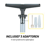 DUNLOP FIETSPOMP MET 2 VENTIELADAPTOREN ZWART/GRIJS - Tuincentrum Lopik