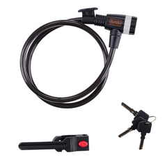 BLACK+DECKER KABELSLOT FIETSSLOT 90CM 10MM MET 3 SLEUTELS PVC/STAAL ZWART - Tuincentrum Lopik