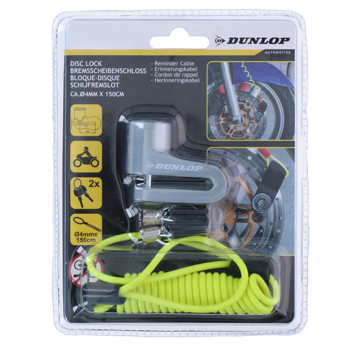 DUNLOP REMSCHIJFSLOT MET HERINNERINGSKABEL - Tuincentrum Lopik