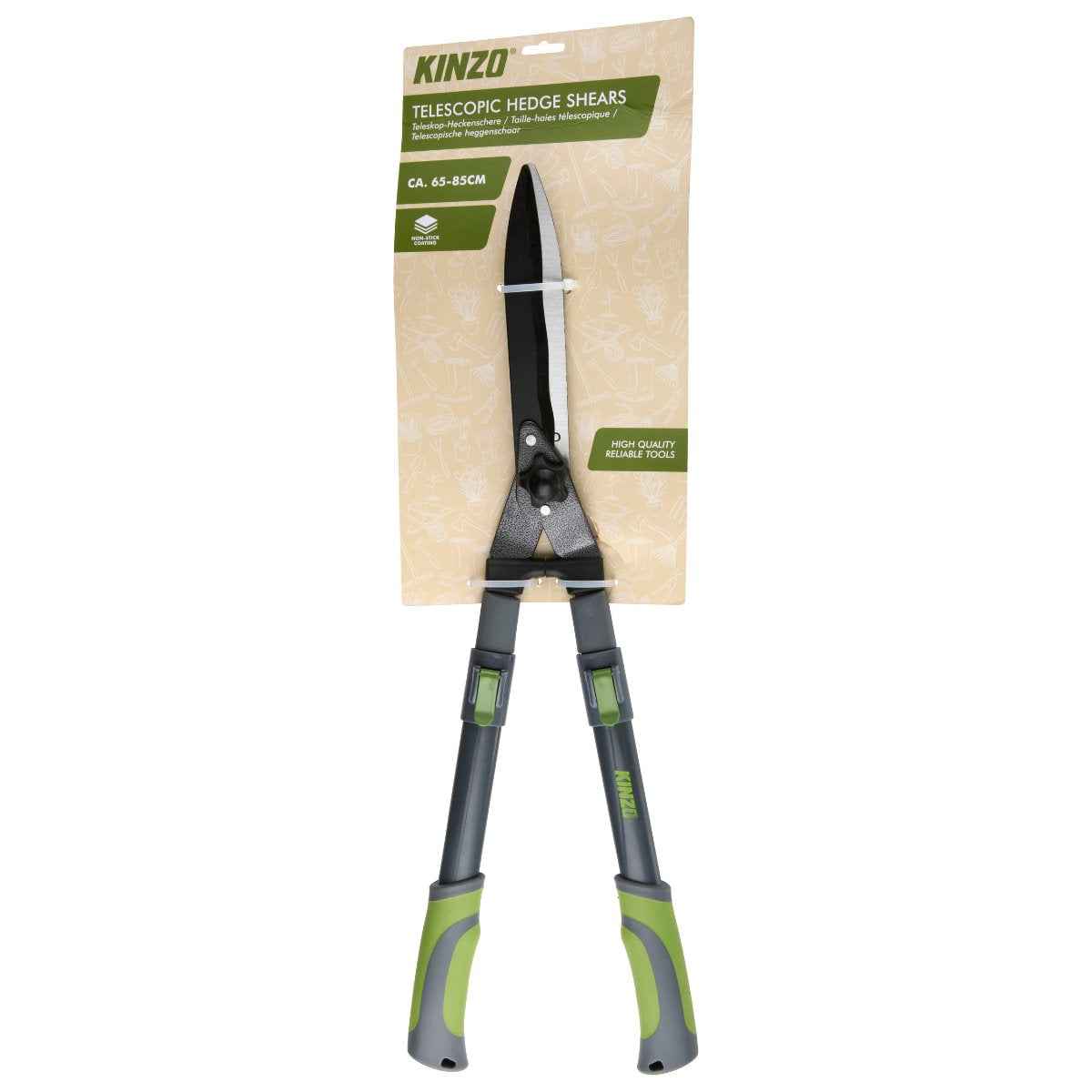 KINZO TELESCOPISCHE HEGGENSCHAAR 65–85 CM GROEN/ZWART - Tuincentrum Lopik